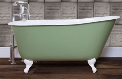 green roll top bath
