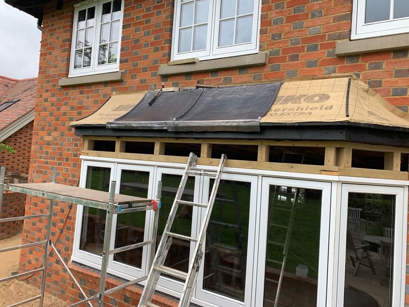 bay window with ply and lead