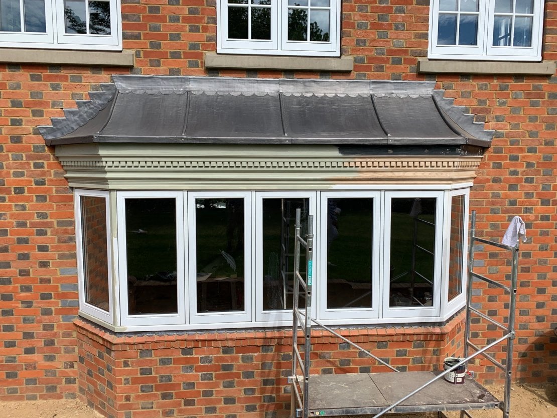 Painting a bay window in french grey farrow and ball