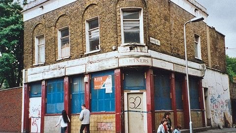 Closed down corner pub