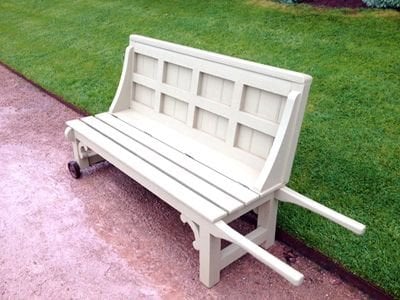 Powis Castle's moving bench