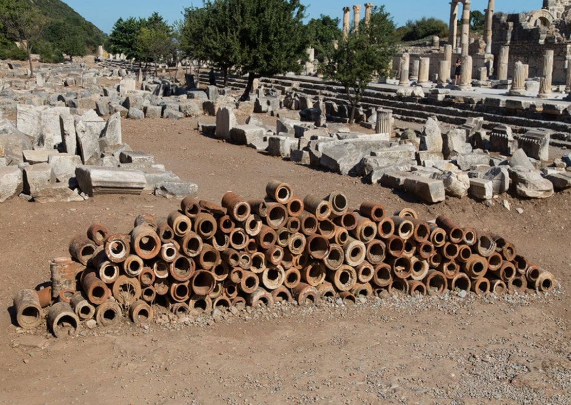 Roman Sewer Guttering Cloacina Ephesus