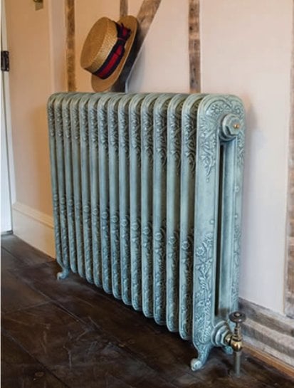 antiqued cast iron radiator