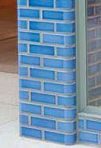 Blue glazed brick column