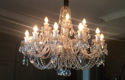 Bohemian crystal victorian chandelier dining room