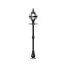 Globe outdoor lantern on cast iron lamp post in a choice of sizes