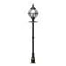 Globe outdoor lantern on cast iron lamp post in a choice of sizes