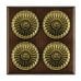 4 Gang Brass Period Light Switch - fluted in a choice of finishes