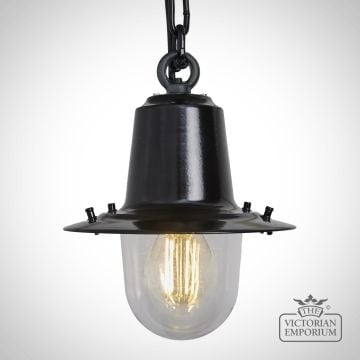 Station Master Black Lantern on chain in a choice of 2 sizes