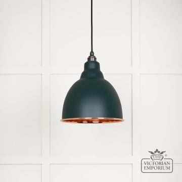 Brindle Pendant Light In Smooth Copper With Dingle Exterior 49500sdi 1 L