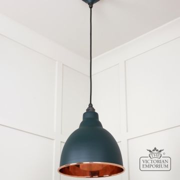 Brindle Pendant Light In Smooth Copper With Dingle Exterior 49500sdi 3 L