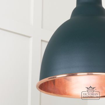 Brindle Pendant Light In Smooth Copper With Dingle Exterior 49500sdi 4 L