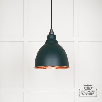 Brindle Pendant Light In Smooth Copper With Dingle Exterior 49500sdi Main L
