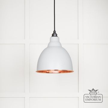 Brindle Pendant Light In Smooth Copper With Flock Exterior 49500sf Main L