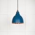 Brindle pendant light in smooth copper with upstream exterior 49500su 1 l