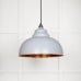 Harlow pendant light in Birch with hammered copper interior 49501bi 1 l