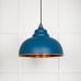 Harlow pendant light in hammered copper with Upstream exterior 49501u 1 l