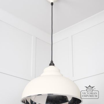 Harlow Pendant Light In Smooth Nickel With Teasel Exterior 49505te 3 L