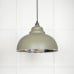 Harlow pendant light in smooth nickel with Tump exterior 49505tu 1 l