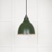 Brindle pendant light in Heath with white gloss interior 49507h 1 l