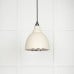 Brindle pendant light in Teasel with hammered nickel interior 49511te 1 l