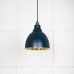 Brindle pendant light in Smooth brass and Dusk finish 49518du 1 l