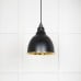 Brindle pendant light in Smooth brass and Black finish 49518eb 1 l