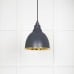 Brindle pendant light in Smooth brass and Slate finish 49518sl 1 l