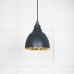 Brindle pendant light in Smooth brass and Soot finish 49518so 1 l