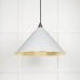 Hockliffe pendant light in Flock and Smooth Brass 49524f 1 l