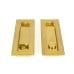 Polished Brass Art Deco Rectangular Pull for Sliding Doors   Privacy Set 47161 1 l