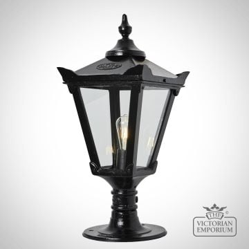 Traditional Cast Iron Pier Lantern on Short Base in a Choice of Sizes
