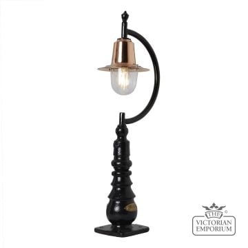 Goose Neck Outdoor Copper Lantern on Pedestal in a Choice of Sizes
