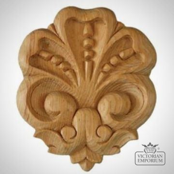 Pn617 Carved Wooden Plaque Headboard Shell Design Pine 300x300