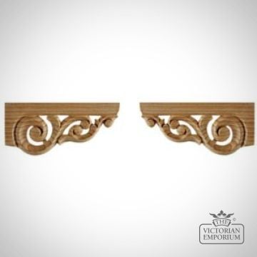 Pn418 Scroll Arch Spandrels Hand Carved From Pine 300x300