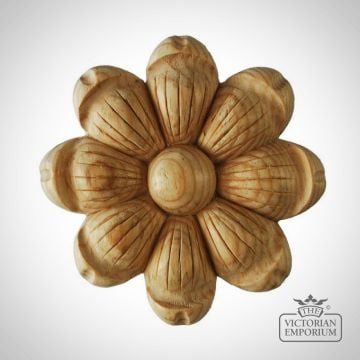 Pn540 Large Flower Wood Carving Pine