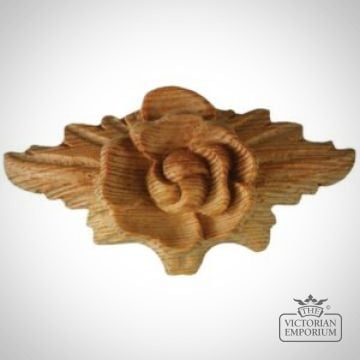 Pn772 Pretty Single Rosette With Spray Carving From Pine By Hand 300x300