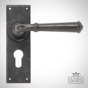 External Beeswax Regency Lever Lock or Latch or Bathroom Handle Set
