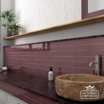 Glazed Brick Burgundy Crimson Setting