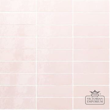 Glazed Brick Slip in Pale Pink