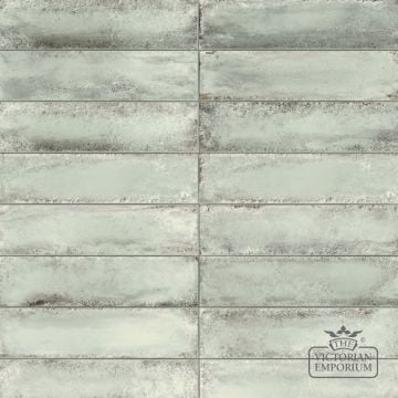 Metallic Glazed Brick Slip in Grey