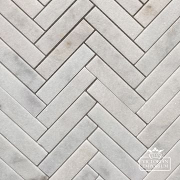 Carrara Herringbone Mosaic