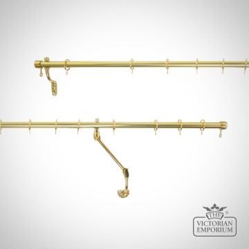 Dormer Door Curtain Rods Brass Polished 01