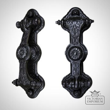 147784    01357rai200 Door Knocker Regency Cast Antique Iron 200mm