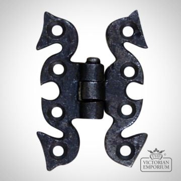 Snake Door Hinge in Antique Iron