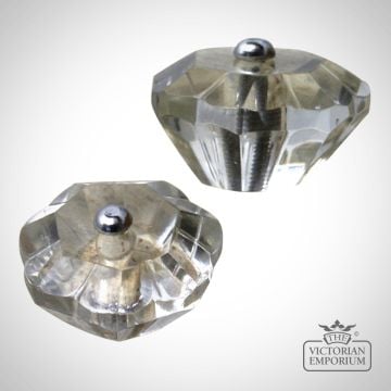 Glass Faceted Knob