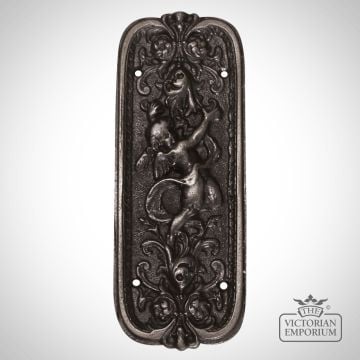 Ornate Cherub Push Finger Plate