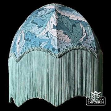 William Morris Acanthus Deluxe Domed Decorative Fringed Lamp Shade in a Choice of Sizes