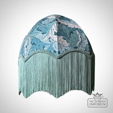 William Morris Acanthus Deluxe Domed Decorative Fringed Lamp Shade in a Choice of Sizes