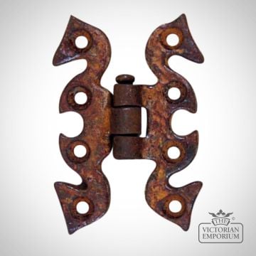 Snake Door Hinge in Antique Iron Rust